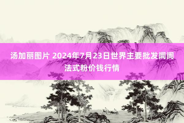 汤加丽图片 2024年7月23日世界主要批发阛阓法式粉价钱行情