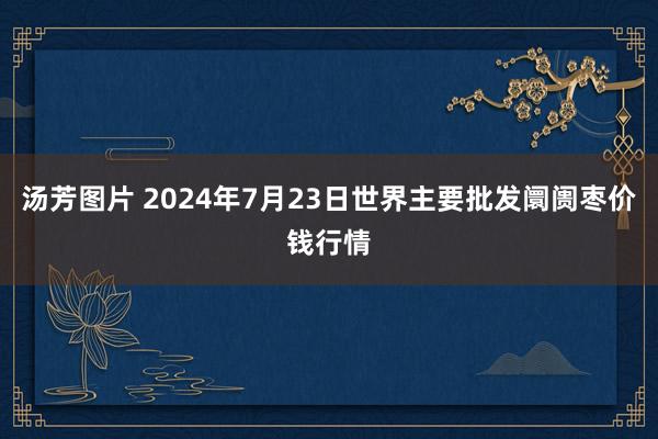 汤芳图片 2024年7月23日世界主要批发阛阓枣价钱行情