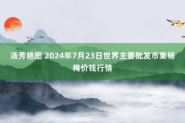 汤芳艳图 2024年7月23日世界主要批发市集杨梅价钱行情