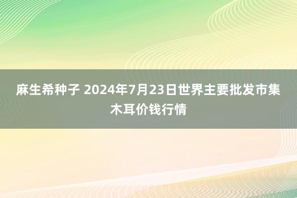 麻生希种子 2024年7月23日世界主要批发市集木耳价钱行情