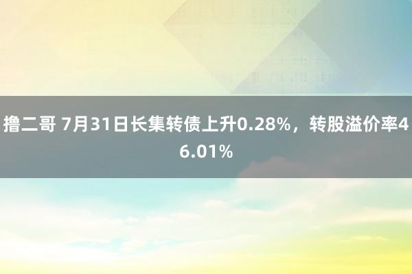 撸二哥 7月31日长集转债上升0.28%，转股溢价率46.01%