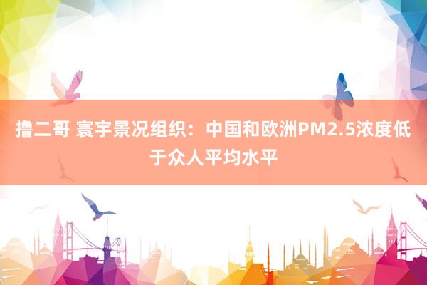 撸二哥 寰宇景况组织：中国和欧洲PM2.5浓度低于众人平均水平